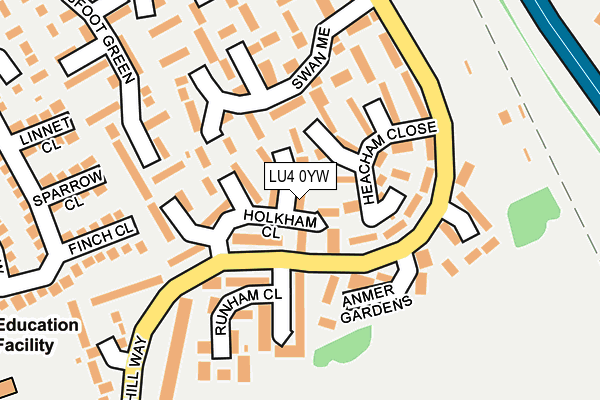 LU4 0YW map - OS OpenMap – Local (Ordnance Survey)