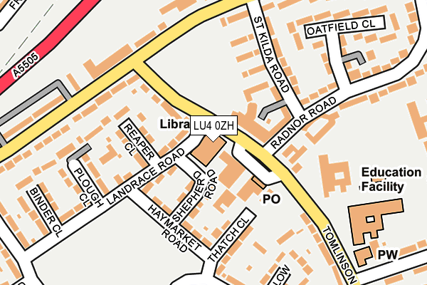 LU4 0ZH map - OS OpenMap – Local (Ordnance Survey)