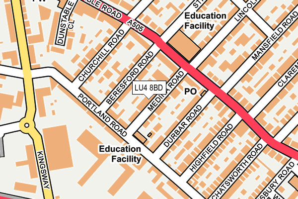 LU4 8BD map - OS OpenMap – Local (Ordnance Survey)