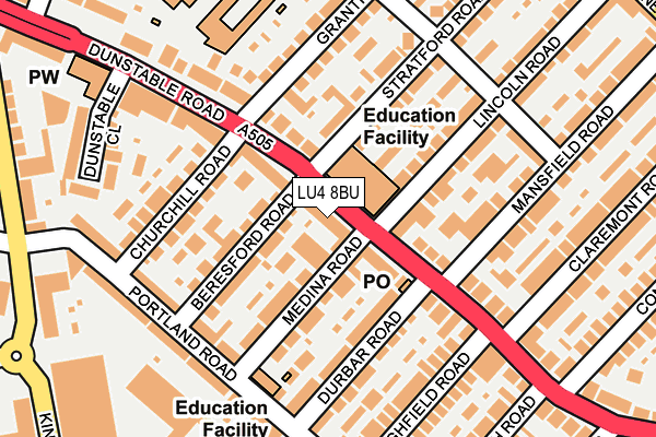 LU4 8BU map - OS OpenMap – Local (Ordnance Survey)