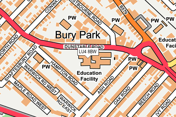 LU4 8BW map - OS OpenMap – Local (Ordnance Survey)