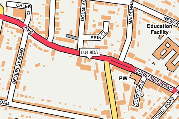 LU4 8DA map - OS OpenMap – Local (Ordnance Survey)