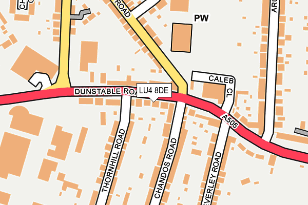 LU4 8DE map - OS OpenMap – Local (Ordnance Survey)