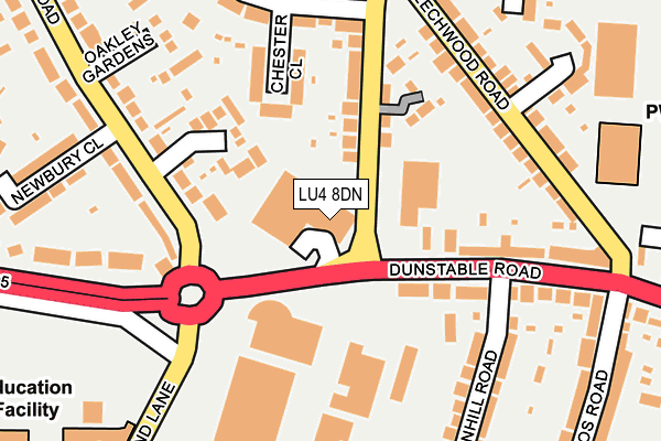 LU4 8DN map - OS OpenMap – Local (Ordnance Survey)