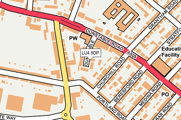 LU4 8DP map - OS OpenMap – Local (Ordnance Survey)