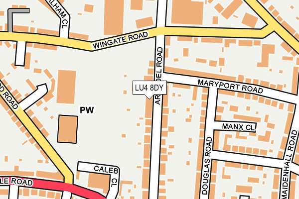 LU4 8DY map - OS OpenMap – Local (Ordnance Survey)