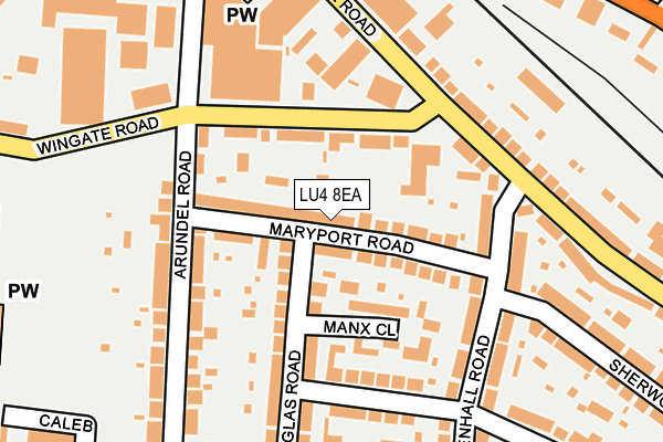 LU4 8EA map - OS OpenMap – Local (Ordnance Survey)
