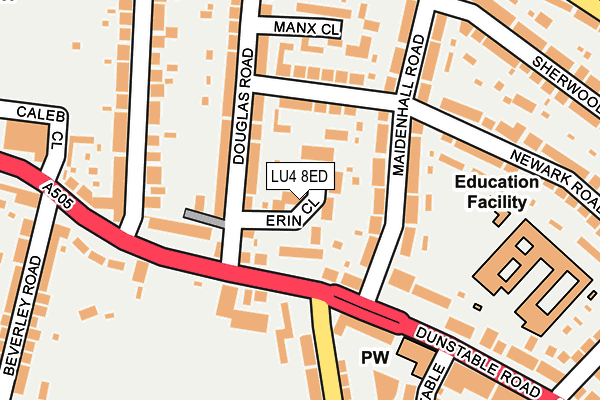 LU4 8ED map - OS OpenMap – Local (Ordnance Survey)