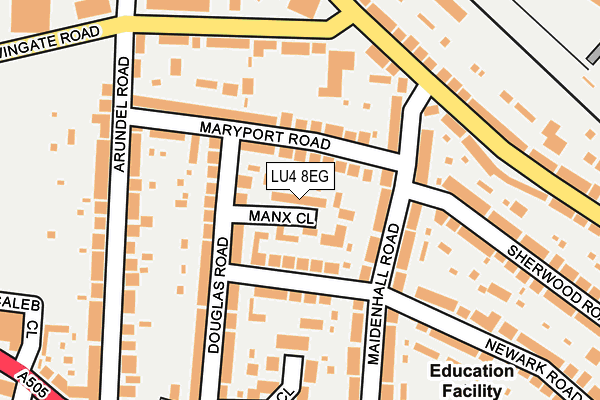 LU4 8EG map - OS OpenMap – Local (Ordnance Survey)
