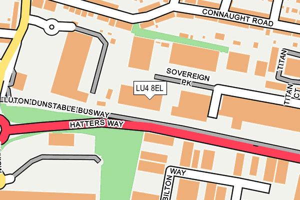 LU4 8EL map - OS OpenMap – Local (Ordnance Survey)