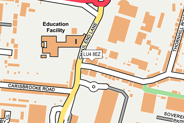 LU4 8EZ map - OS OpenMap – Local (Ordnance Survey)