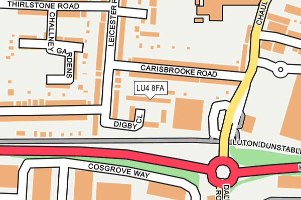 LU4 8FA map - OS OpenMap – Local (Ordnance Survey)