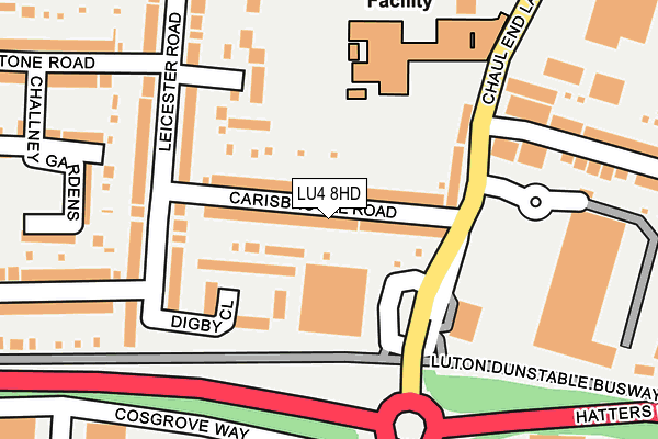 LU4 8HD map - OS OpenMap – Local (Ordnance Survey)