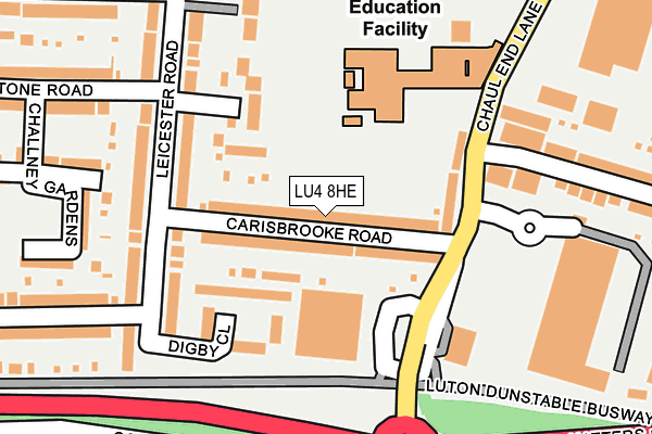 LU4 8HE map - OS OpenMap – Local (Ordnance Survey)