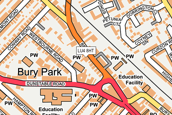 LU4 8HT map - OS OpenMap – Local (Ordnance Survey)