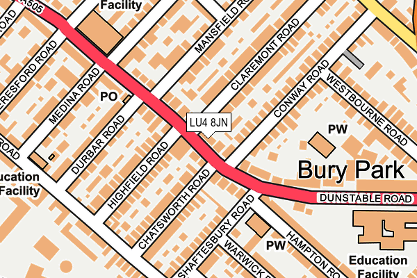 Map of M&K INVESTMENTS (LUTON) LTD at local scale