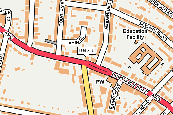 LU4 8JU map - OS OpenMap – Local (Ordnance Survey)