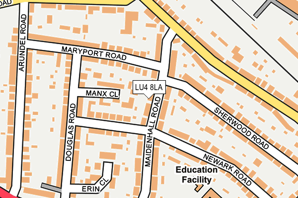 LU4 8LA map - OS OpenMap – Local (Ordnance Survey)