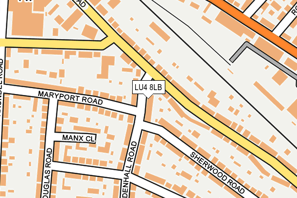 LU4 8LB map - OS OpenMap – Local (Ordnance Survey)