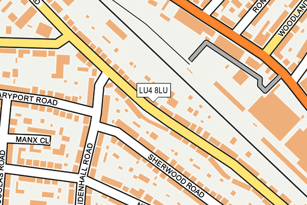 LU4 8LU map - OS OpenMap – Local (Ordnance Survey)