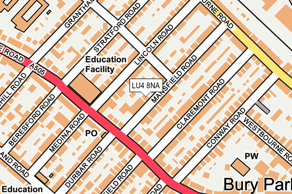 LU4 8NA map - OS OpenMap – Local (Ordnance Survey)