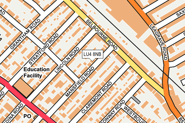 LU4 8NB map - OS OpenMap – Local (Ordnance Survey)