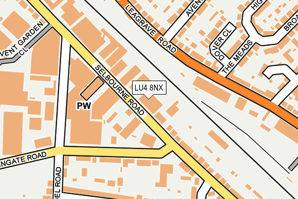 LU4 8NX map - OS OpenMap – Local (Ordnance Survey)