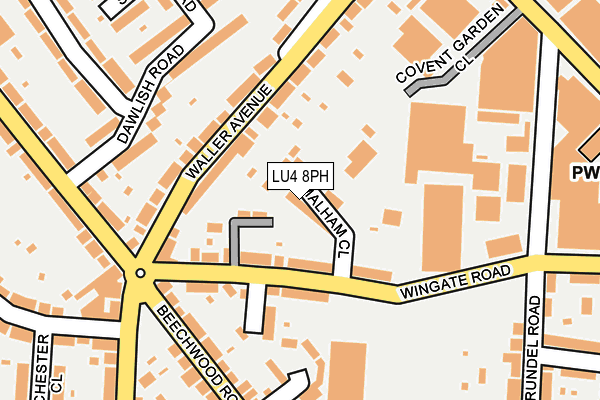 LU4 8PH map - OS OpenMap – Local (Ordnance Survey)