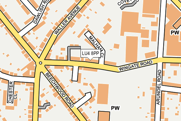 LU4 8PP map - OS OpenMap – Local (Ordnance Survey)