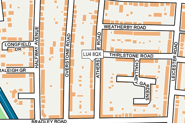 LU4 8QX map - OS OpenMap – Local (Ordnance Survey)