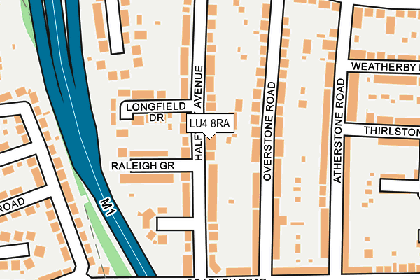 LU4 8RA map - OS OpenMap – Local (Ordnance Survey)