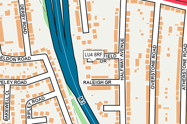 LU4 8RF map - OS OpenMap – Local (Ordnance Survey)