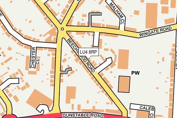 LU4 8RP map - OS OpenMap – Local (Ordnance Survey)