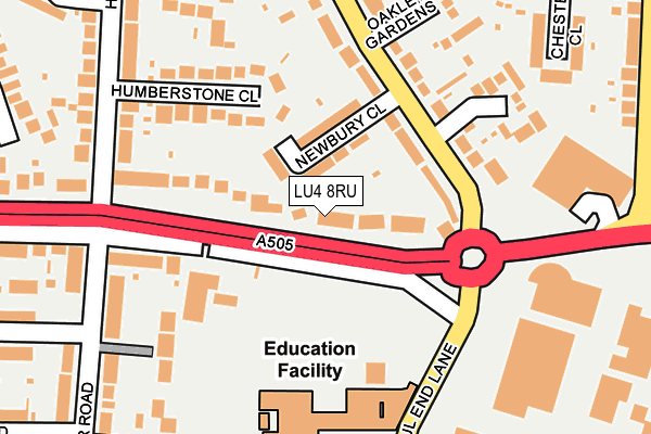 LU4 8RU map - OS OpenMap – Local (Ordnance Survey)