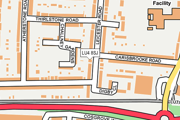 LU4 8SJ map - OS OpenMap – Local (Ordnance Survey)