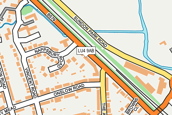 LU4 9AB map - OS OpenMap – Local (Ordnance Survey)