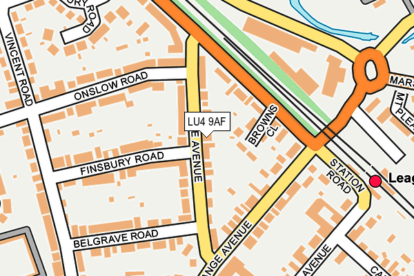 LU4 9AF map - OS OpenMap – Local (Ordnance Survey)