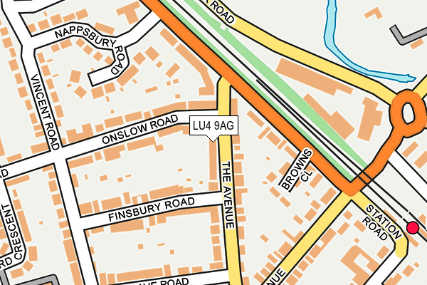 LU4 9AG map - OS OpenMap – Local (Ordnance Survey)