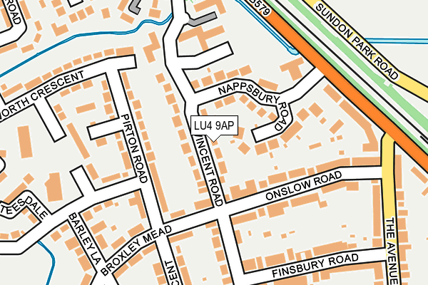 LU4 9AP map - OS OpenMap – Local (Ordnance Survey)