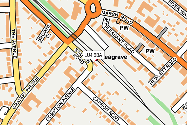 LU4 9BA map - OS OpenMap – Local (Ordnance Survey)