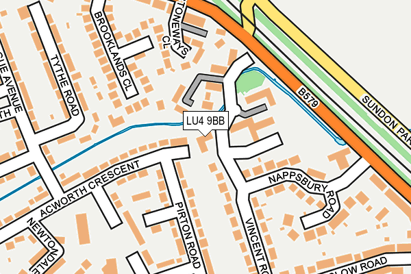 LU4 9BB map - OS OpenMap – Local (Ordnance Survey)