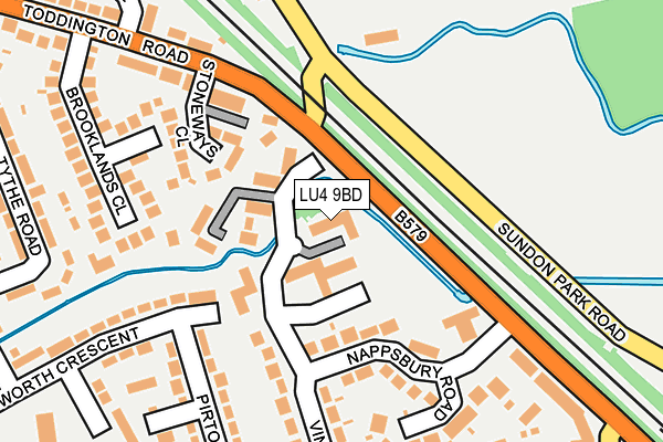 LU4 9BD map - OS OpenMap – Local (Ordnance Survey)