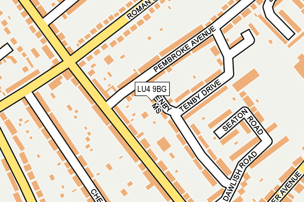 LU4 9BG map - OS OpenMap – Local (Ordnance Survey)