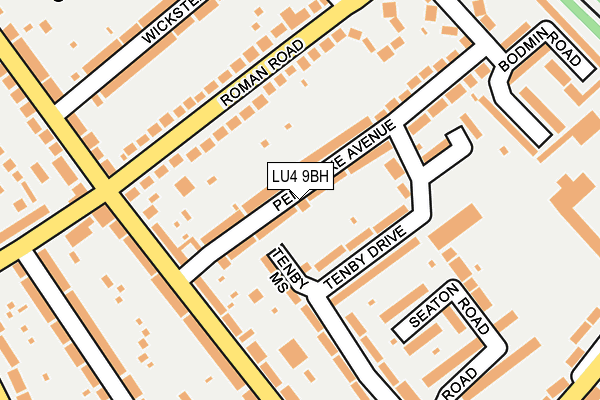 LU4 9BH map - OS OpenMap – Local (Ordnance Survey)