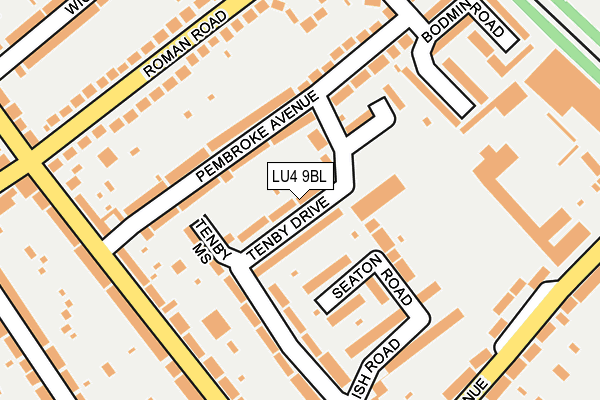 LU4 9BL map - OS OpenMap – Local (Ordnance Survey)