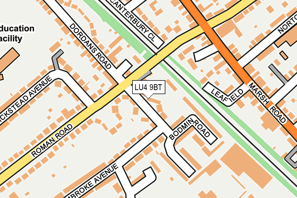 LU4 9BT map - OS OpenMap – Local (Ordnance Survey)