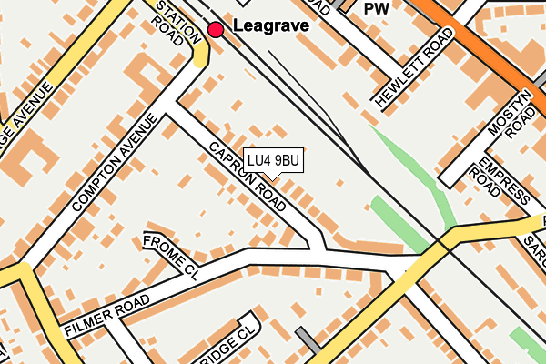 LU4 9BU map - OS OpenMap – Local (Ordnance Survey)