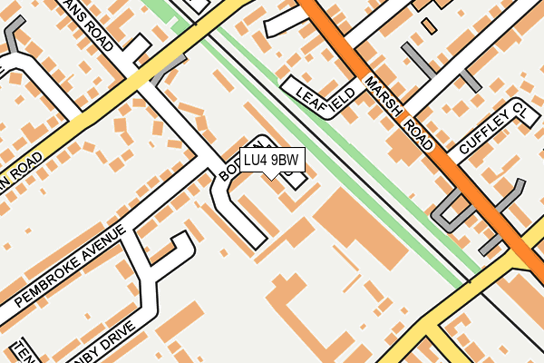 LU4 9BW map - OS OpenMap – Local (Ordnance Survey)