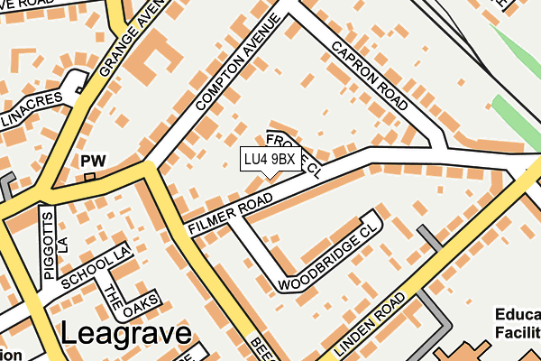 LU4 9BX map - OS OpenMap – Local (Ordnance Survey)