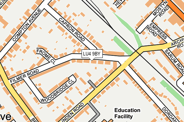 LU4 9BY map - OS OpenMap – Local (Ordnance Survey)